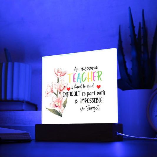 Teacher's  Appreciation | Acrylic Square Plaque