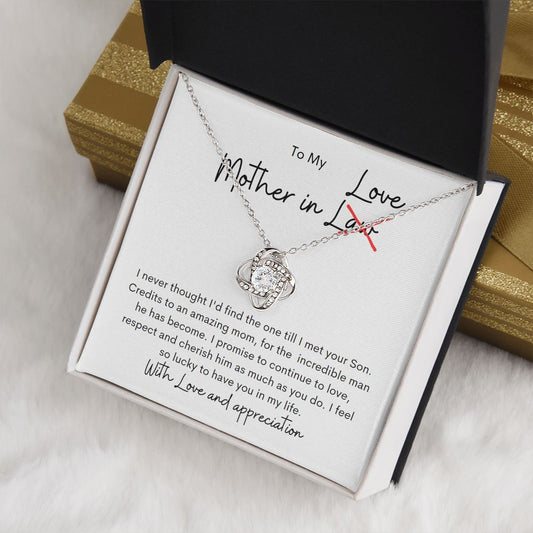 To My Mother In- Law | Love Knot Necklace | Bonus Mom