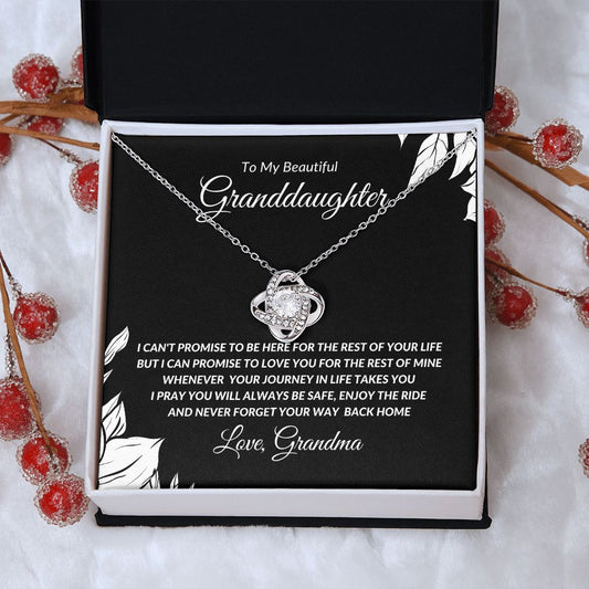 To My Beautiful Granddaughter | From Grandma | Love Knot Necklace